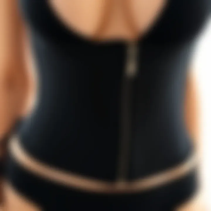 Sleek Zipper Design in Tummy Shapers Close-up of a tummy shaper featuring a sleek zipper design