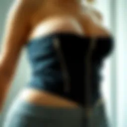 Elegant tummy shaper showcasing zipper detail