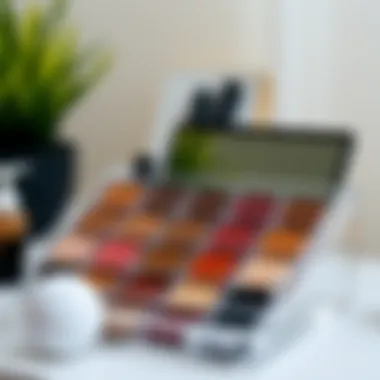 Acrylic Organizer Design Stylish acrylic eyeshadow palette organizer with compartments