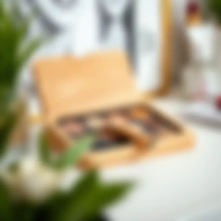 Chic Wooden Holder Wooden eyeshadow palette holder that blends with vanity decor