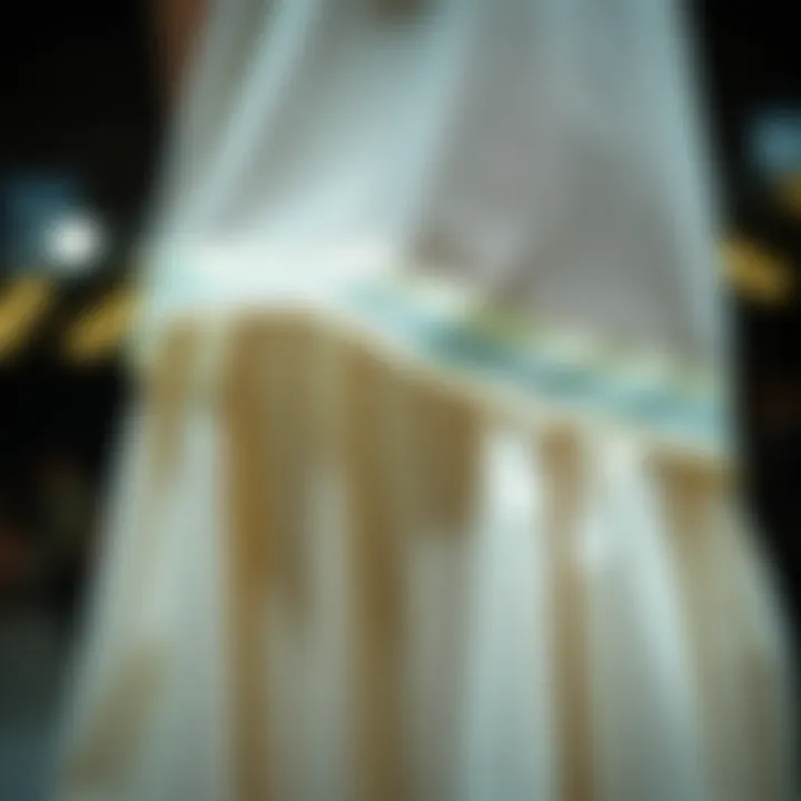 Creative application of adhesive hem tape in fashion design