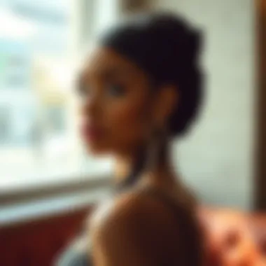 Elegant Styling of a Braided Wig Showcase of a stunning braided wig styled elegantly