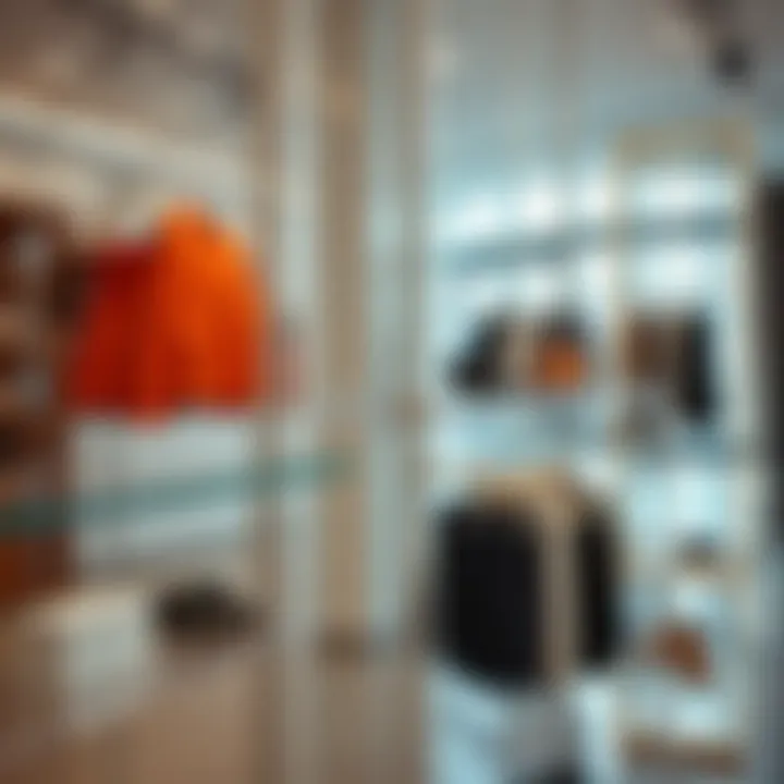 Acrylic Shelves in Retail Fashion Space Innovative use of acrylic display shelves in a retail fashion store