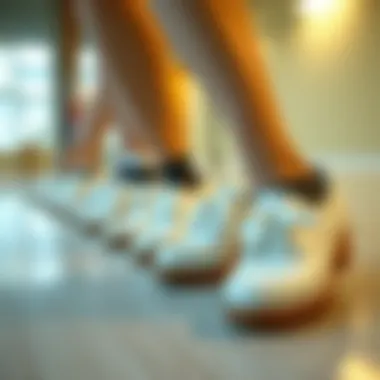 An infographic showcasing the evolution of nurse shoes over the decades