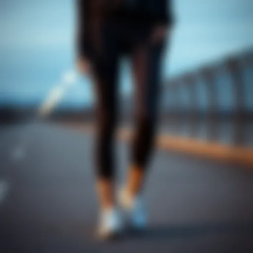 Trendy workout capri leggings showcasing pockets